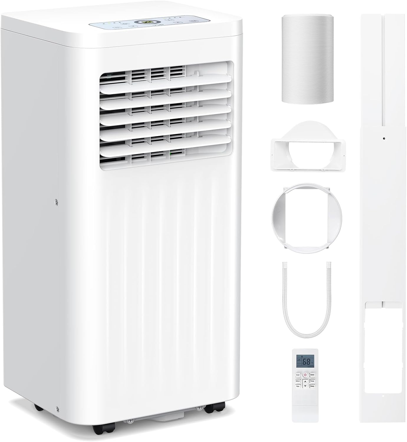 10000 BTUs Portable Air Conditioners with cooling/dehumidification/fan/sleep mode,4-IN-1 Portable AC with 24H Timer & Remote Control & Window Kit