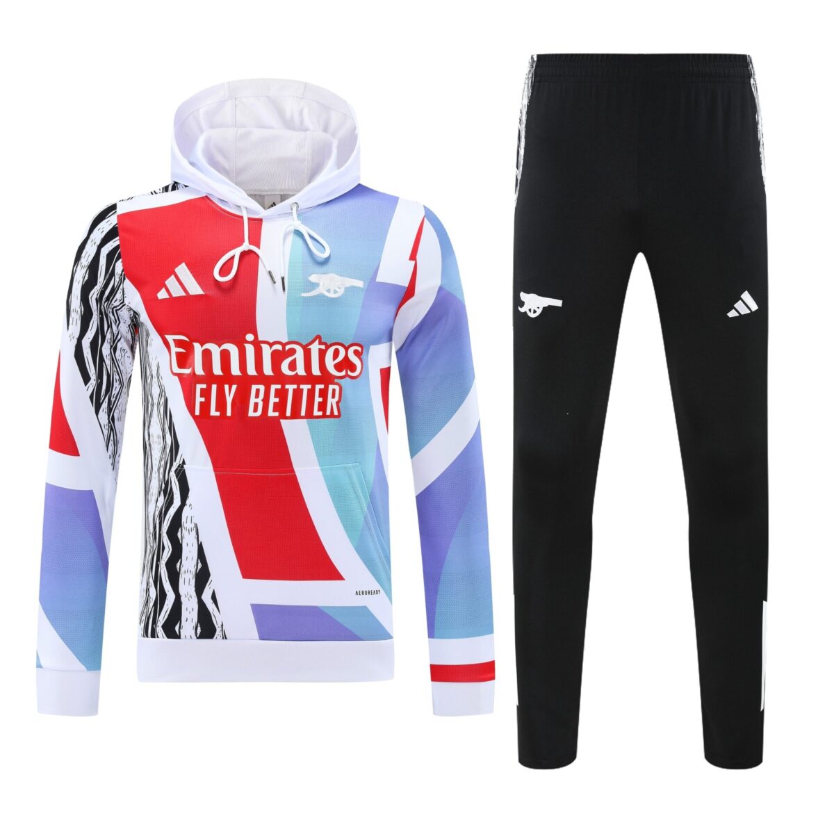 Conjunto manga larga Arsenal rojo azul y cebra - NewNow