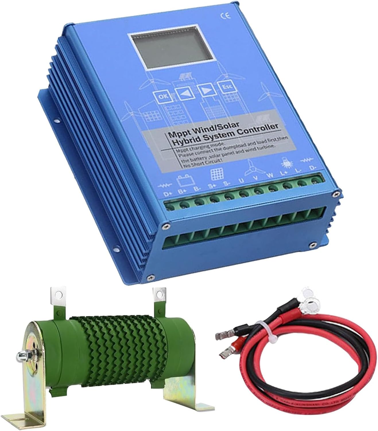 15000W,Wind Solar Hybrid Charge Controller,Hybrid Charge Controller,Mppt Boost Charging with LCD Display and Dump Load,12V/24V/48V,Automatic Controller for Home,Street Light 48V