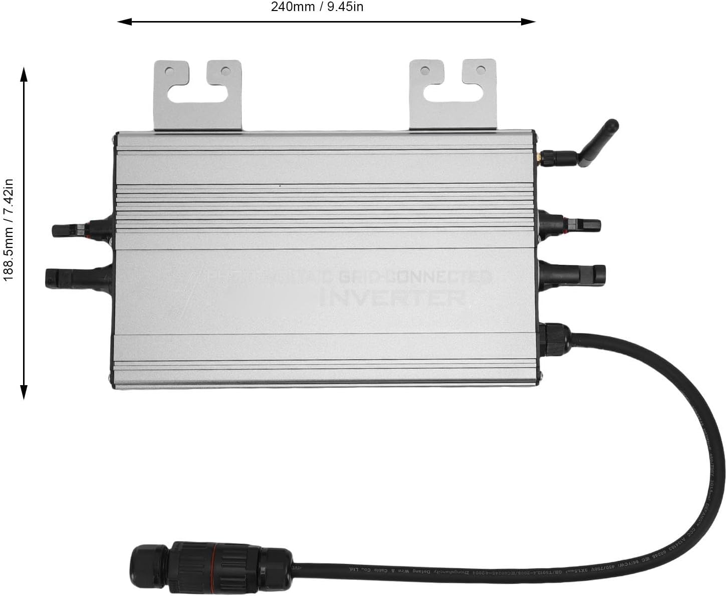 Grid Tie Inverter, 1250W WiFi PV Battery Mode IP65 Water Proof Smart Grid Tie Converter for Home Generation System