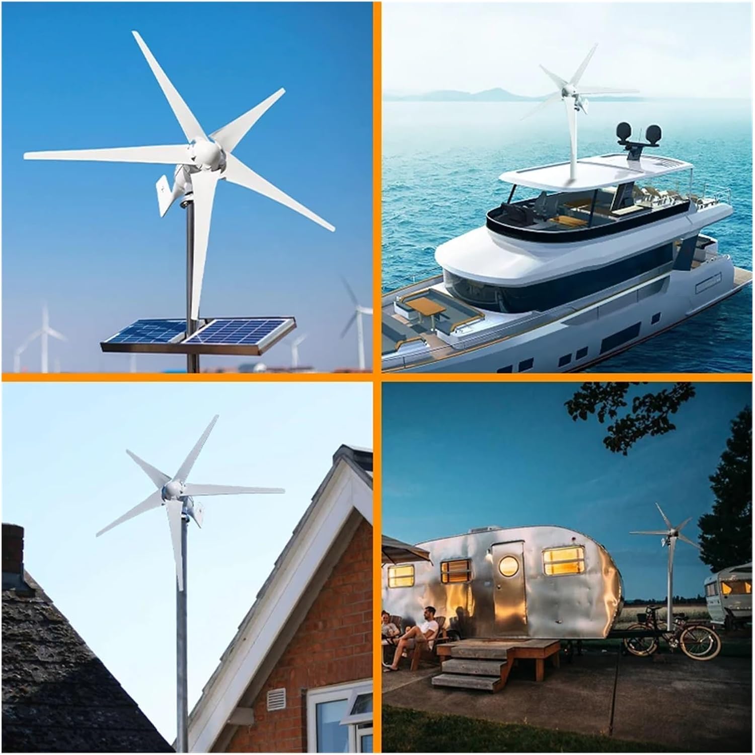 Wind Turbines, Wind Turbine 800W 12/24V Automatic Frequency Conversion Waterproof Household Wind Turbine High Conversion Rate Low Wind Speed(48V)