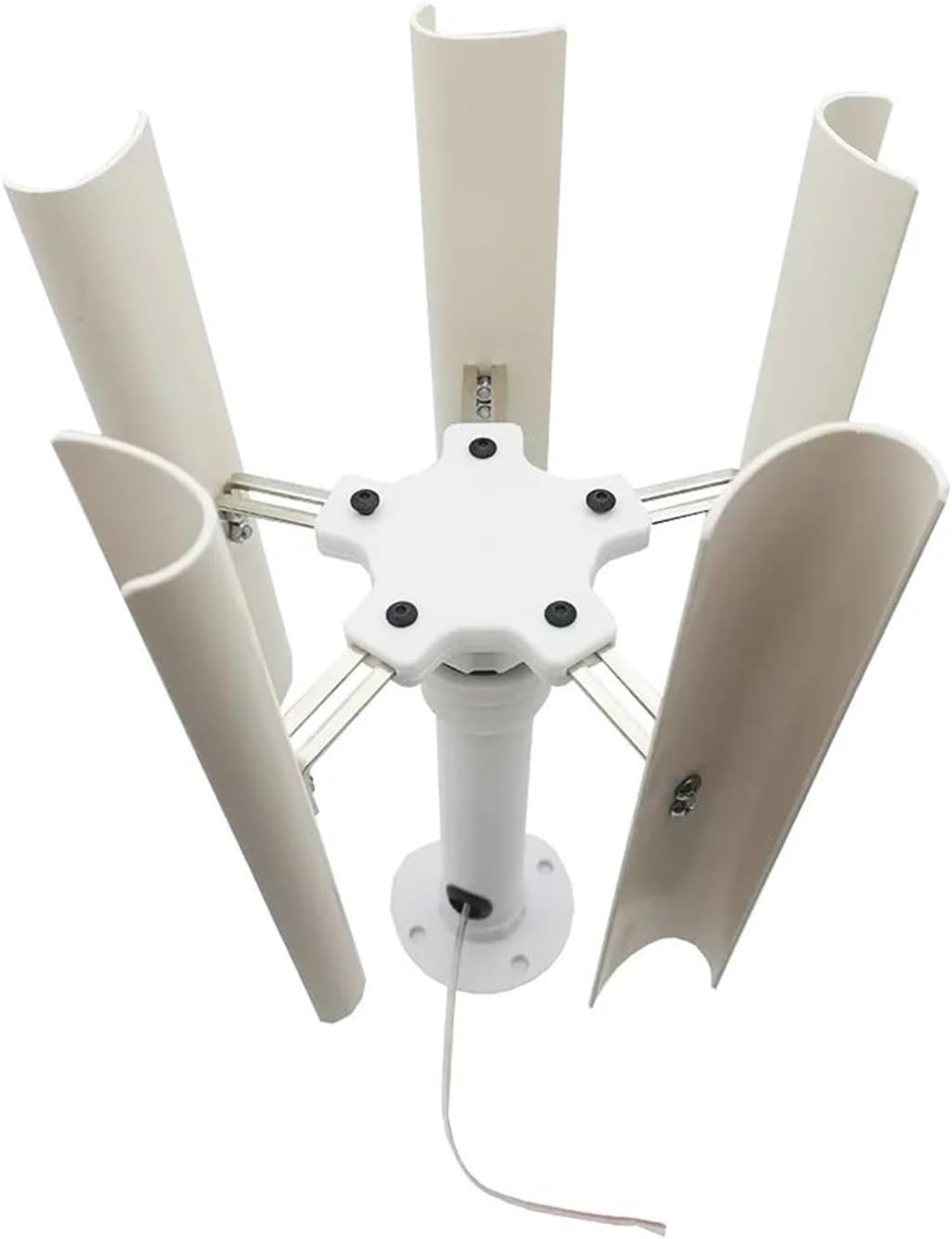 Wind Power DIY Kit Vertical Five-Blade Wind Generator Model Three-Phase Permanent Magnet Brushless Generator Low-Speed Windmill Portable Tools Learn About Renewable Energy & Power