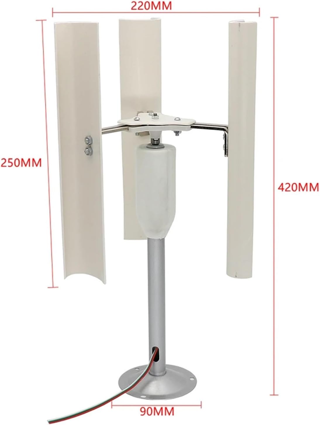 Vertical Axis Wind Turbine Model DIY Three-Phase Permanent Magnet Generator Night Light Making Windmill DIY Display Industrial Energy