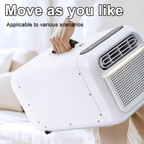 Portable Air Conditioner w/Remote Control,Drain-Free Function,Touch Panel,No Installation Required,for Office and Camping (Beige)