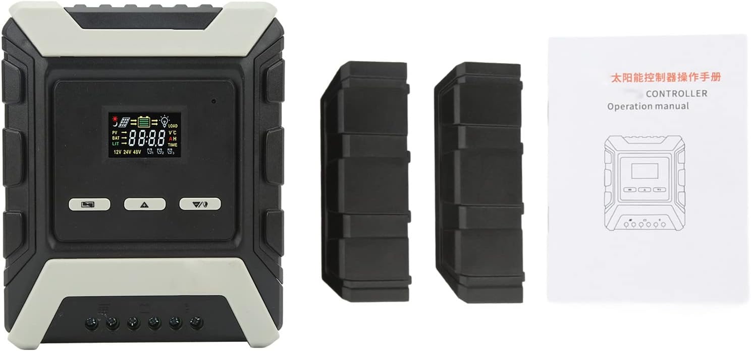 MPPT Solar Charge Controller 12V 24V 48V, Solar Panel Regulator with LCD Color Display, High Efficiency PV Solar Controller for Lithium Ternary Iron Batteries, Automatic (mppt-40A)