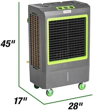 OEMTOOLS 23969 Swamp Cooler Air Conditioner Portable, 3-Speed Fan, Cools 1600 sq ft, 5300 CFM Mobile Swamp Cooler