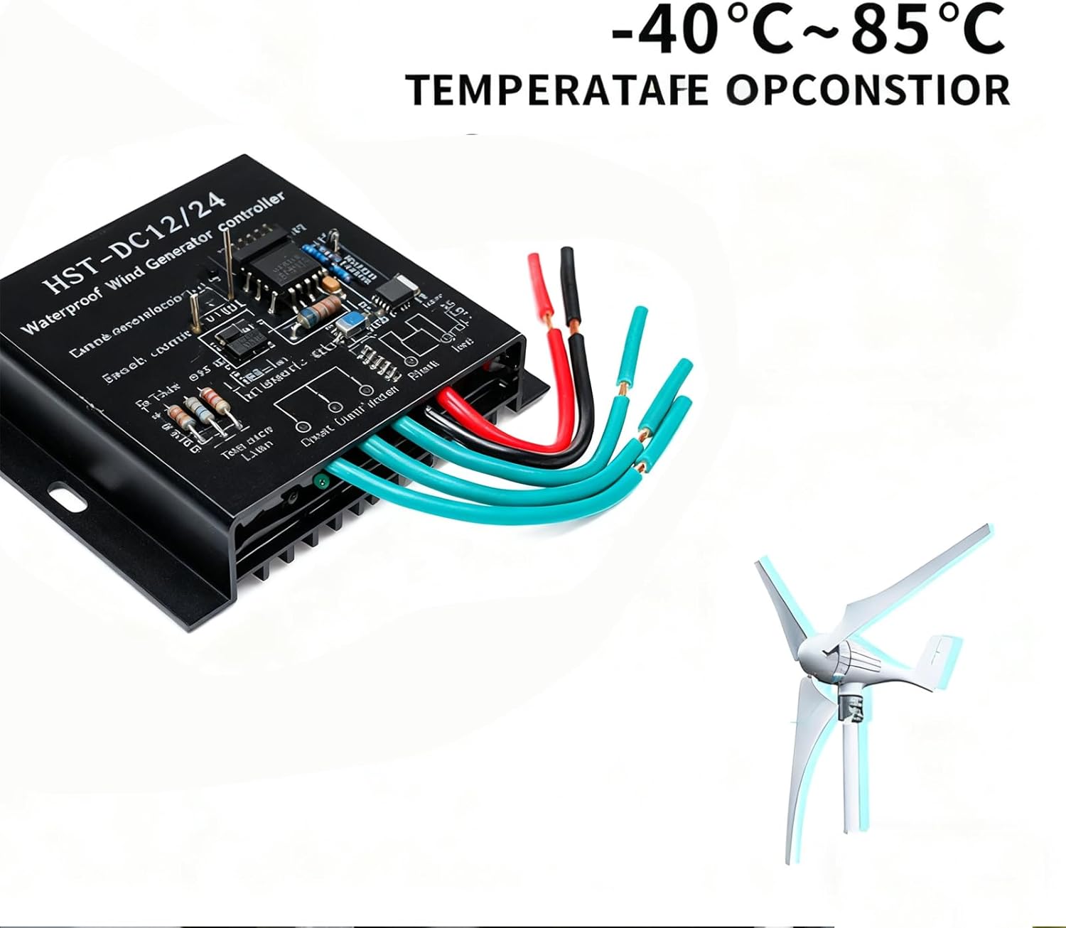 24v,5000W MPPT Hybrid Wind Solar Charge Controller, Wind Turbine PV System Regualtor for Battery for 5000W Small Windmill Generator