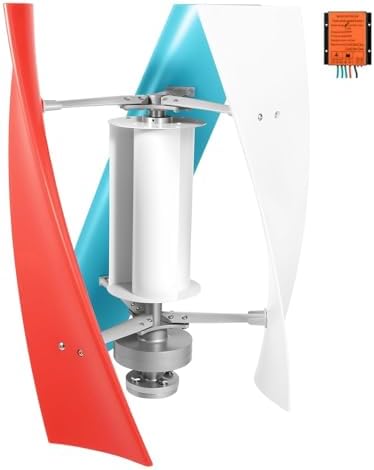 1000W Vertical Axis Wind Turbine Generator Kit - 3 Blades, Permanent Magnet, 12/24V, Controller Included, Quiet Design for Home, Boats & Street Lighting Solutions