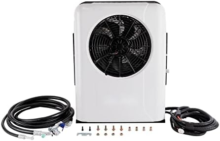 CNCEST 24v Air Conditioner Truck Bus RV Air Conditioner Kit Universal Electric A/C Unit for Cab Cooling Portable Split AC with High 12000BTU for Caravan or Truck Cab Two Packages (White 24V)