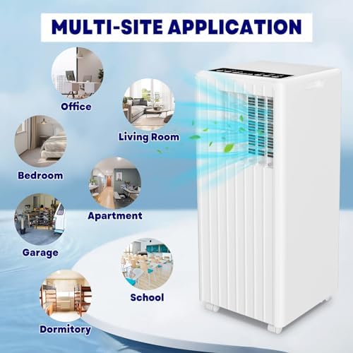 Air Conditioner Portable,8000 BTUs Portable Air Conditioners for Room up to 350 Sq. Ft., 3-in-1 Air Conditioner with Digital Display, Window Installation Kit, 24H Timer, Sleep Mode