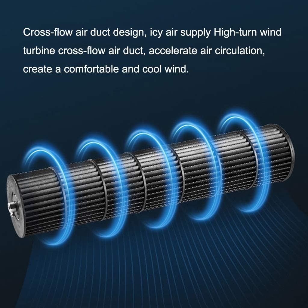 NBgy Tower Type Air Cooler, Remote Control Type Air Cooler, Silent Air Conditioner, Air Purification, Suitable for Living Room Bedroom Kitchen, Etc, White, 115x30cm