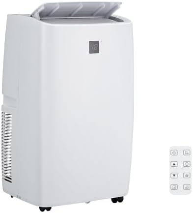 14,000 BTU Portable Air Conditioner Cools Up to 750 Sq.ft, 4-in-1 Quiet AC Unit with Dehumidifier, Fan, Sleep Mode, Remote Control, LED Display, 24H Timer, Window Kit Included for Home, Office