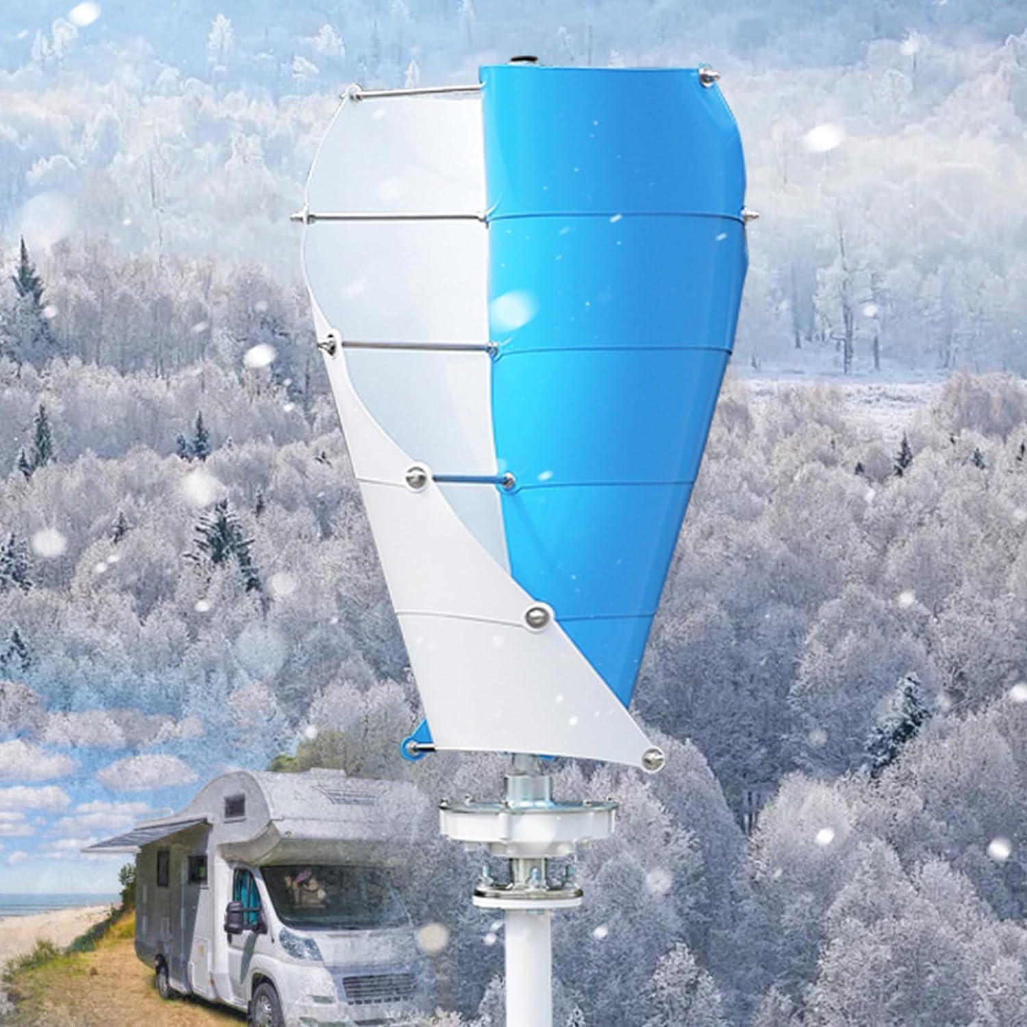 CHRISK 5000W Wind Turbine Generato Wind Turbine Generator Kit,Wind Turbine Vertical Wind Generator Kit with MPPT Controller