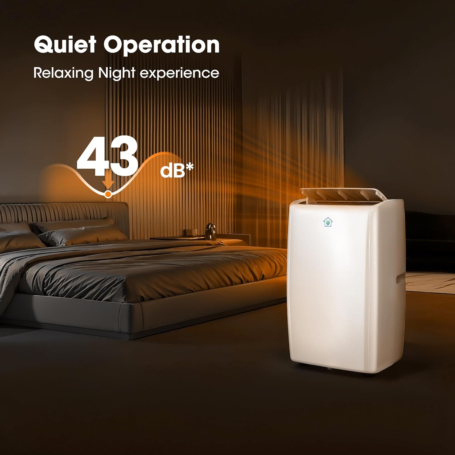 12000BTU Portable Air Conditioners, Smart AC Unit with App & Remote Control, 4-in-1 Cooling, Heating, Dehumidifier, Fan for Rooms up to 550 sq.ft, 24H Timer, White