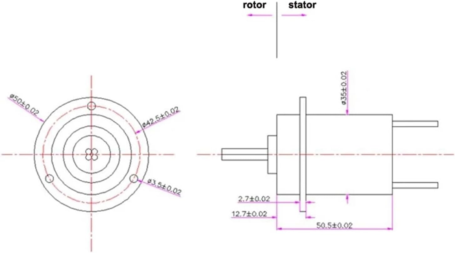 1PCS Large Power Conductive Slipring Dia 35mm 2CH 40A High Current Wind Turbine Conductive Ring Flange Collector Joint Connector