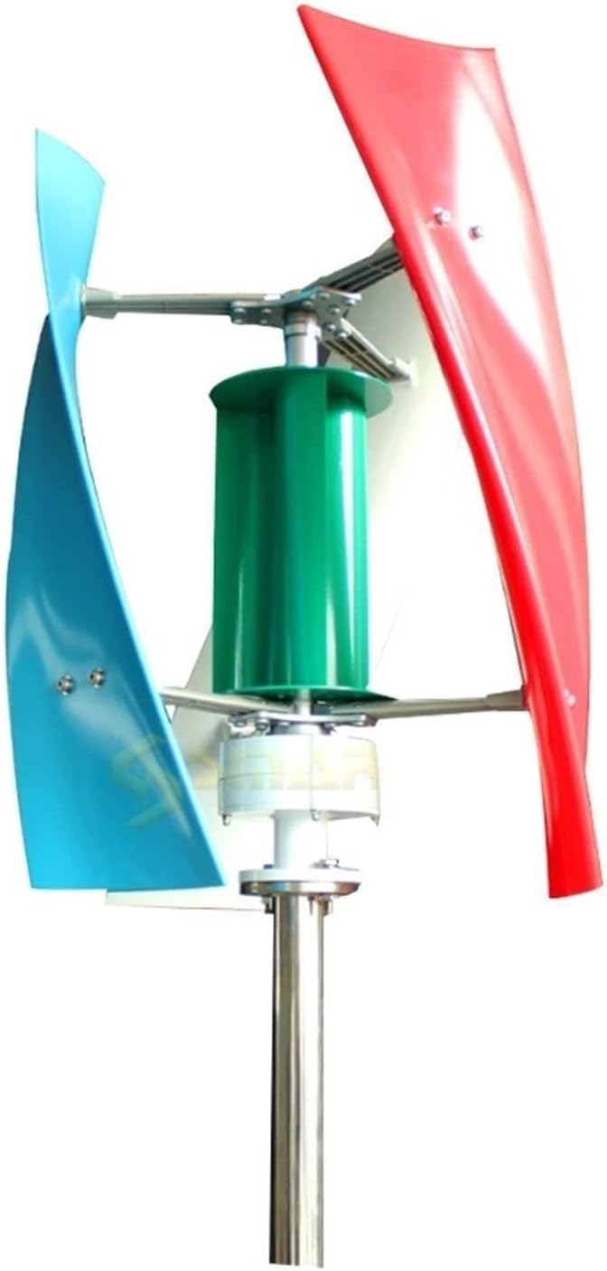 Wind Turbine, Real Efficiency Free Energy Windmill 1kw 1.5kw 12v 24v Vertical Axis Permanent Maglev Wind Turbine with Output Inverter(MPPT Controller,Multicolor_24V)
