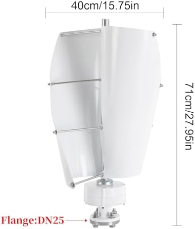 10000W Vertical Axis Wind Turbine Generator with MPPT Charge Controller for RV, Yacht, Farm - Efficient Small Wind Power System, 12V Renewable Energy Solution