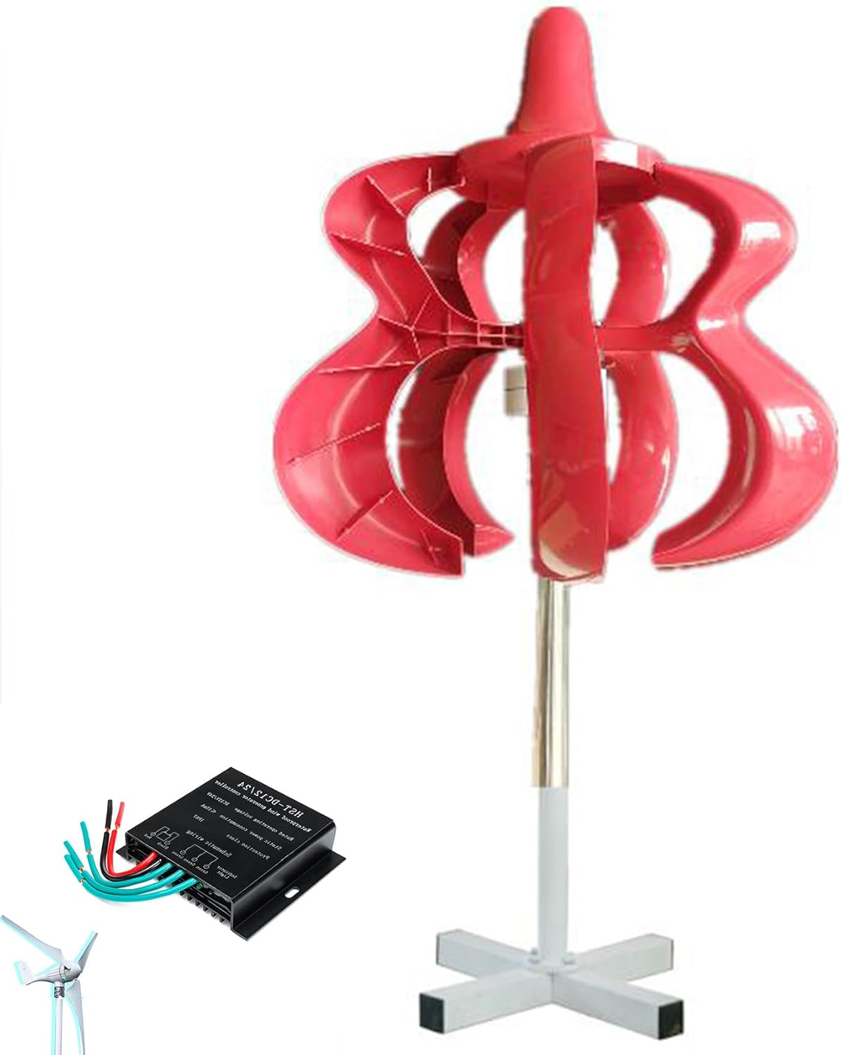 100W-10000W Low Noise Small Wind Turbine Generator 12V/24V/48V/220V Adjustable Blade Wind Power System for Home Off-Grid Setup