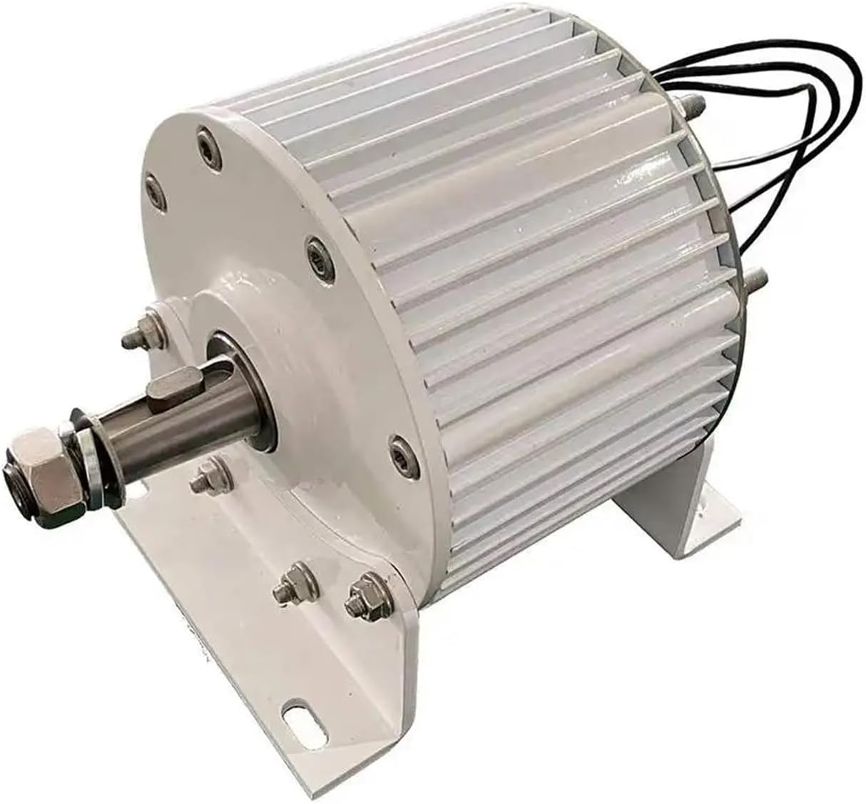 Wind Turbines, High Efficiency 20KW 24V 48V 96V Electric Low RPM 3 Phases AC Permanent Magnet Alternator Turbine Motor with Base(Direct Shaft_48V_25KW)