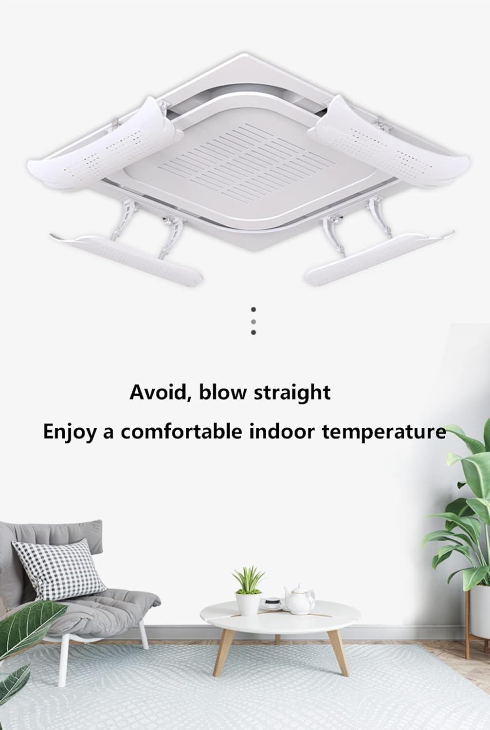 Air conditioning deflector Air Conditioner Windshield Central Air-Conditioning Outlet Wind Baffle, Prevent Direct Blowing, Office Ceiling Air-Conditioning Wind Direction Deflector, Ceiling Air-Condit