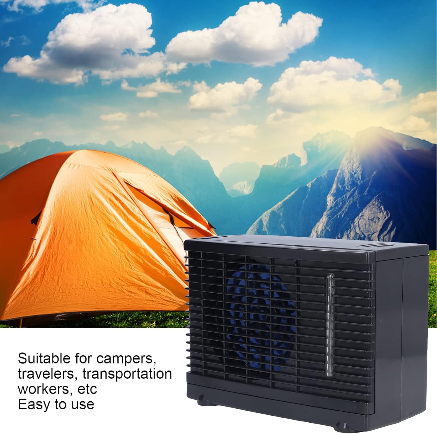 Portable Air Conditioners, Portable Evaporative Air Cooler, Mini Air Conditioning Fan Silent Portable Evaporative Cooler with Water Tank for Car Home 12V