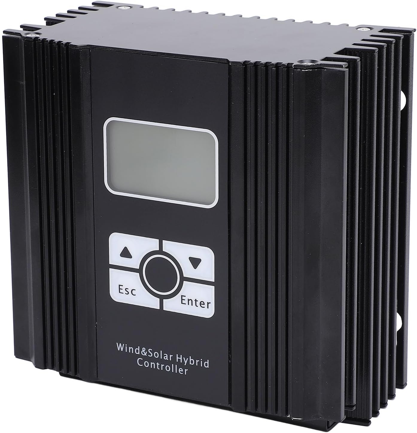 Hybrid Wind Solar Charge Controller 12V / 24V MPPT, LCD Display, 1000W Power Boost - Intelligent Regulator, Multi Load Modes, Ideal for Home and Marine Systems (600W Fan)