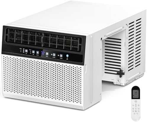 Antarctic Star 12,000 BTU Window Air Conditioners, U-Shaped Air Condtioner Unit Cools up to 550 Sq. Ft, 6 Modes 24H Timer Energy-saving Window AC Units, Full Window View, Easy to Install, White