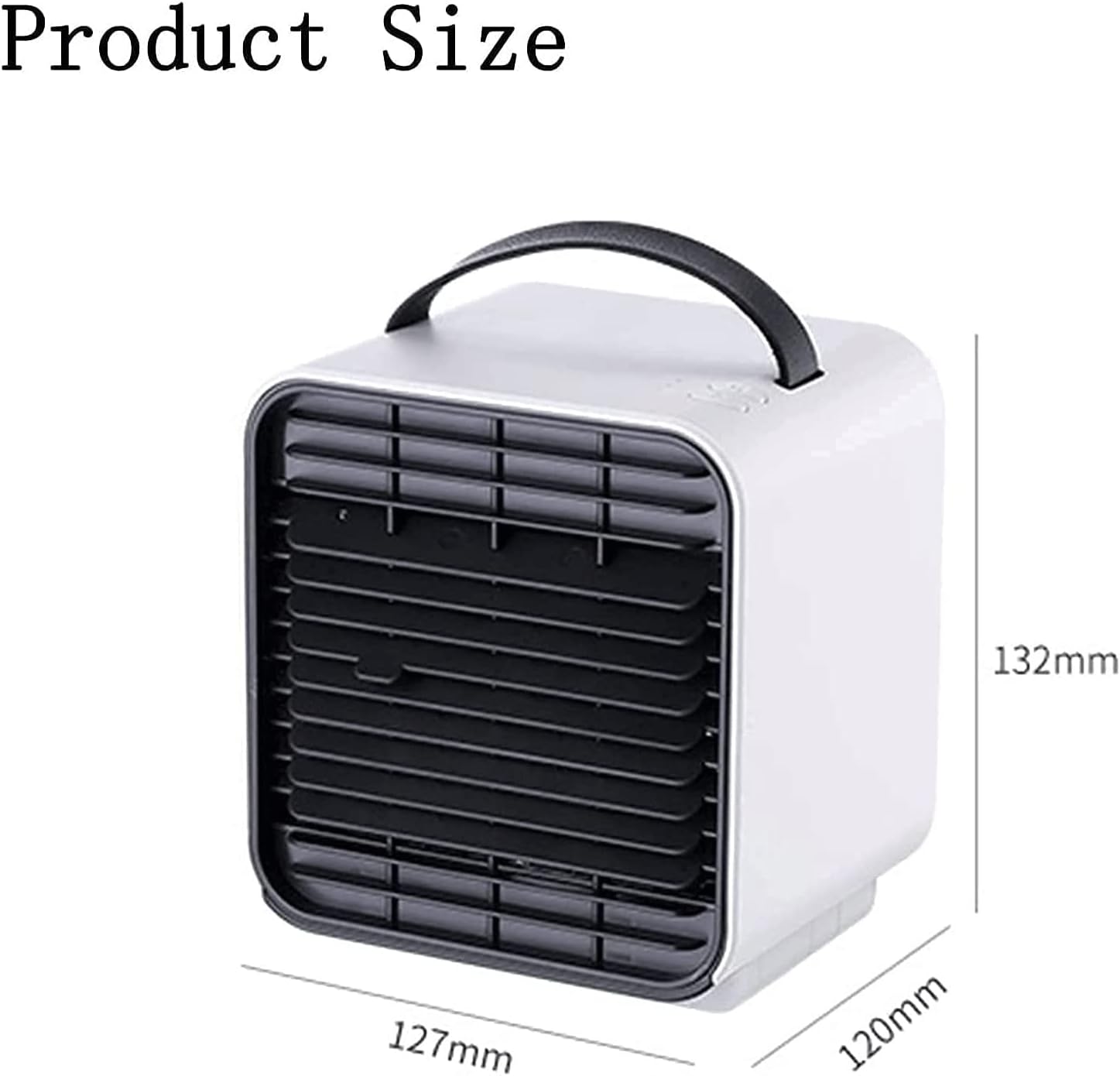Portable Air Conditioner Fan, Mini Cooler with Large Capacity Water Tank and Fast Cooling Fan USB for Home, Office (Color : White)