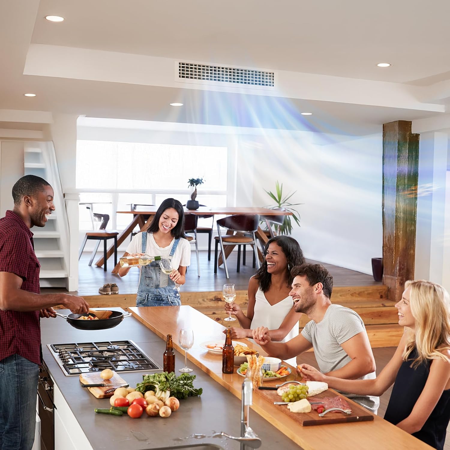 ROVSUN 9500 BTU Smart WIFI Ducted Mini Split AC/Heating System with Inverter, 24 SEER2 Concealed Duct Air Conditioner with Wired Controller, Pre-Charged Condenser, Heat Pump & Installation Kit, 230V