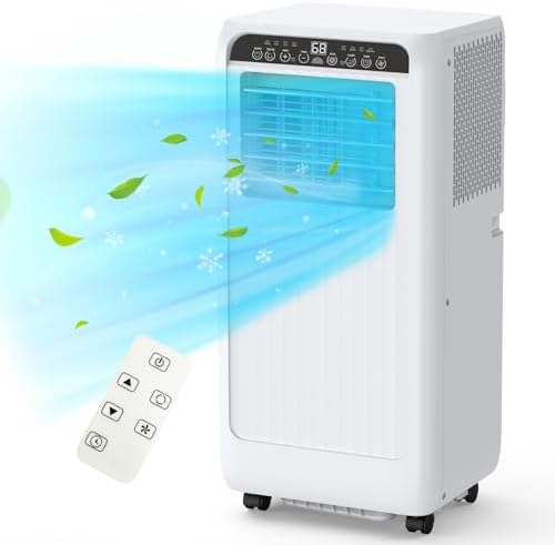 8,000 Btu Portable Air Conditioners, Ac Portable Unit Cools Up to 350 Sq.Ft,Room Air Conditioner With Remote Control,Dehumidifier & Fan, 3 in-1 Floor Standing Air Conditioner
