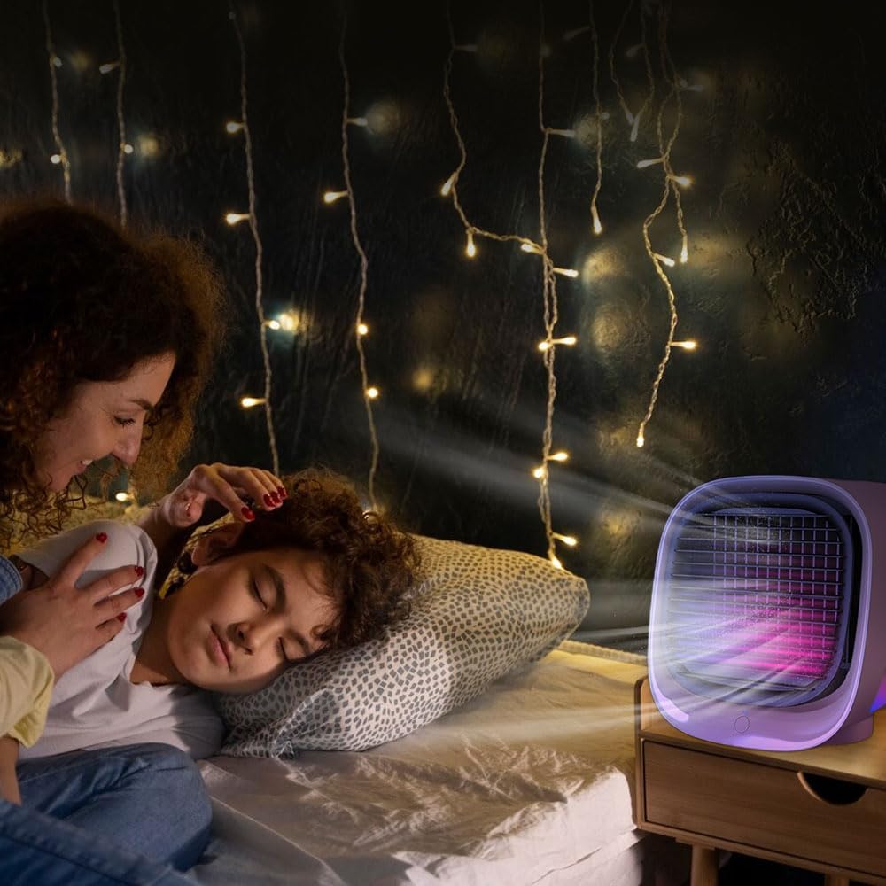 Oribreeze Air Conditioning,Mini Portable Rechargeable Desktop Air Cooler with 3 Wind Speed,Multifunctional Low Noise Air Conditioner for Office,Bedroom,Shcool /1667