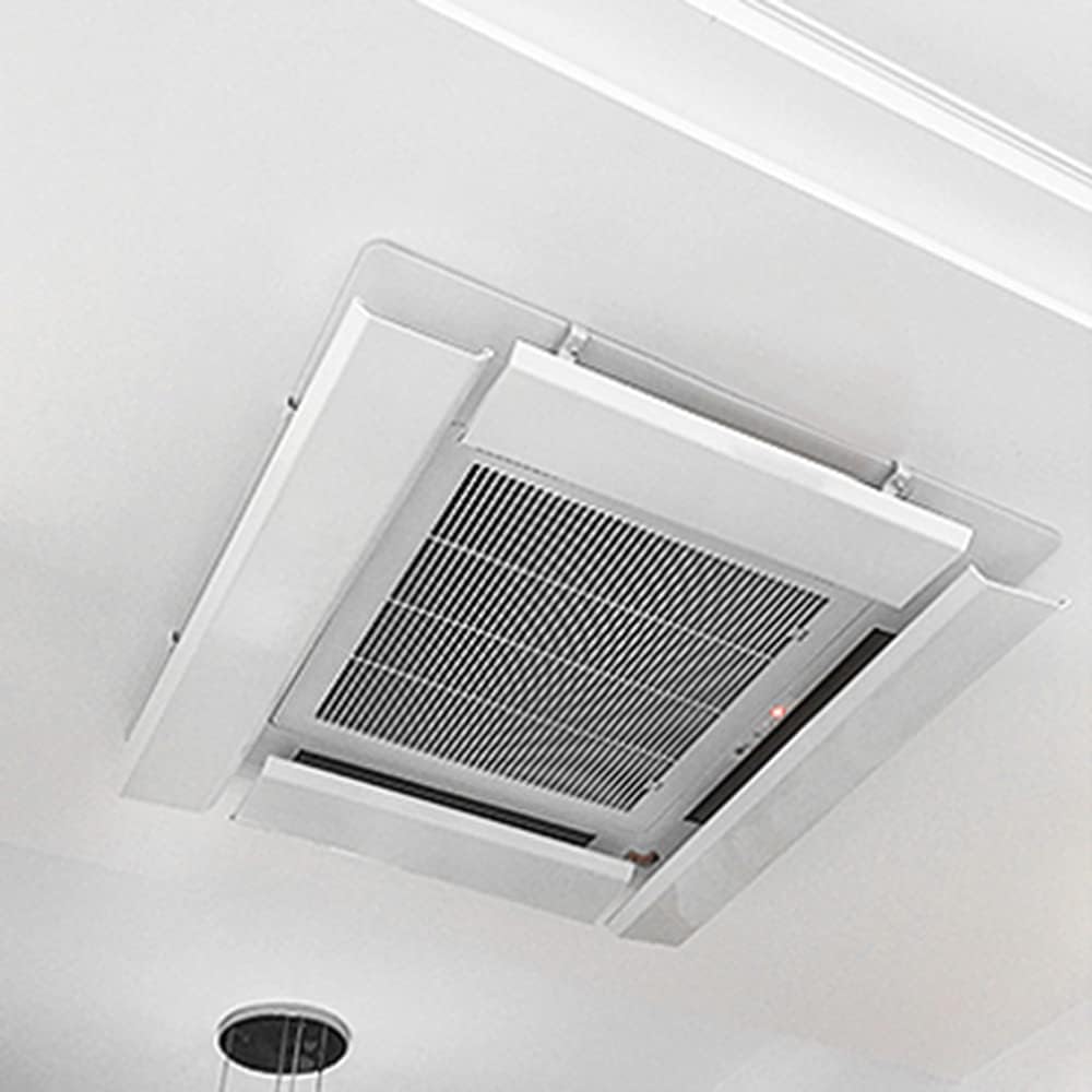 Central Air Conditioner Deflector Wind Shield Ceiling Air Conditioner Air Outlet Anti-Straight Blowing Hood Hanging White Stands for Wind Protection, Cool and Warm Air Circulation