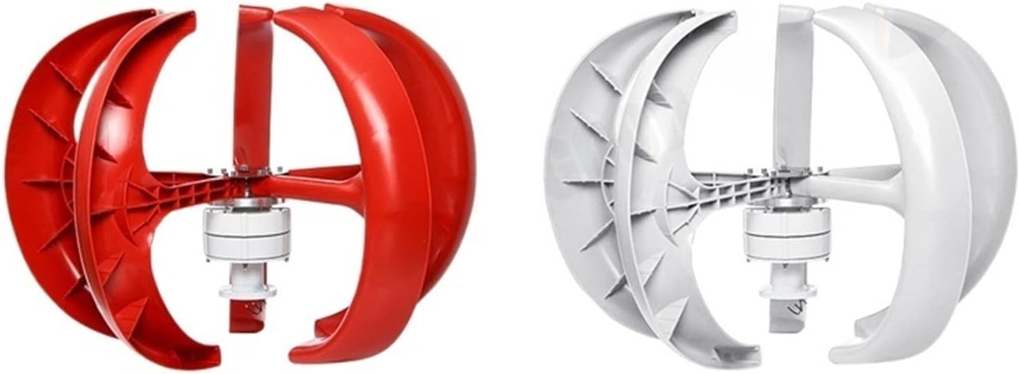 Wind Turbine, 1000W Wind Turbine 12v 24v Vertical Axies Wind Generator VAWT Small Windmill Energy with MPPT Charge Controller Homeuse(White,MPPT Controller_24V)