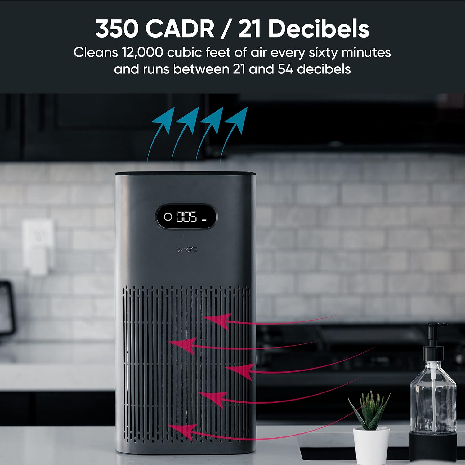 Wyze Air Purifier with Formaldehyde Filter (Premium), for Home, 21db Quiet, HEPA 13, Elimination of common pollutants, Remove formaldehyde, Odors, Smoke, Pollen, Dust, Smart WiFi Alexa Google, Black