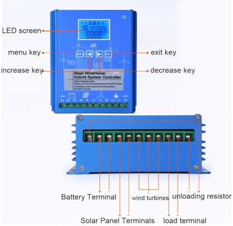 12000W Wind & Solar Hybrid MPPT Charge Controller 220V, 12V/24V/48V Automatic with LCD Display & Dump Load - Universal Off-Grid Solution for Efficient Energy Management