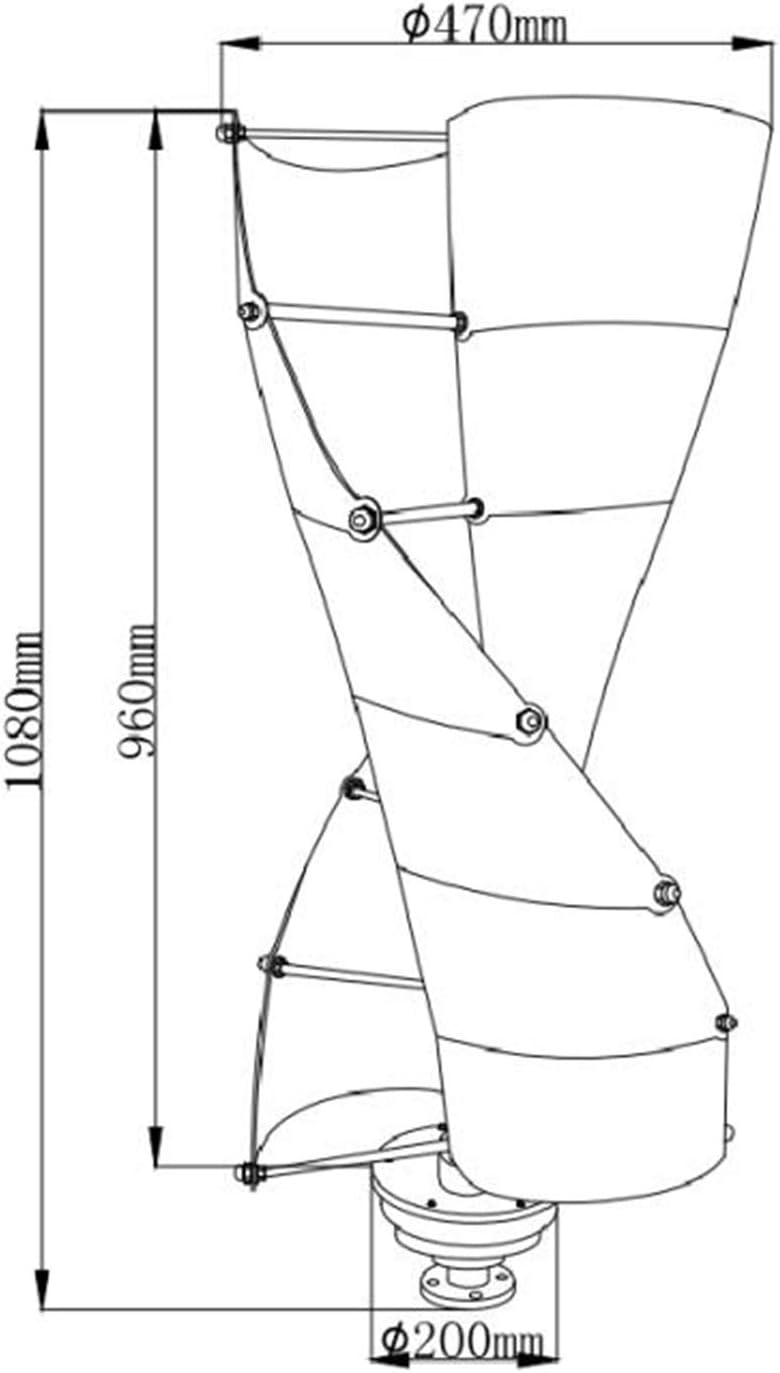 2.5M/S to Start Wind Turbine Generator Kit,14000W 12V 24V 48V Wind Generator Kit with Charge Controller Wind Power Generator for Marine Home,24v