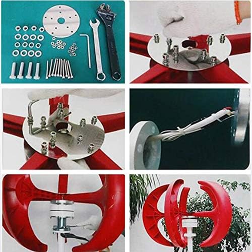 10000W Wind Turbine Kit - 48V/24V Vertical Axis Generator with MPPT Controller for Off-Grid Power System, Magnetic Levitation Technology, 12V Output