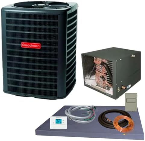 Goodman 2.5 ton 14.3 SEER2 Partial Split System with horizontal coil with install accessories! (GLXS4BA3010 CHPTA3026B3)