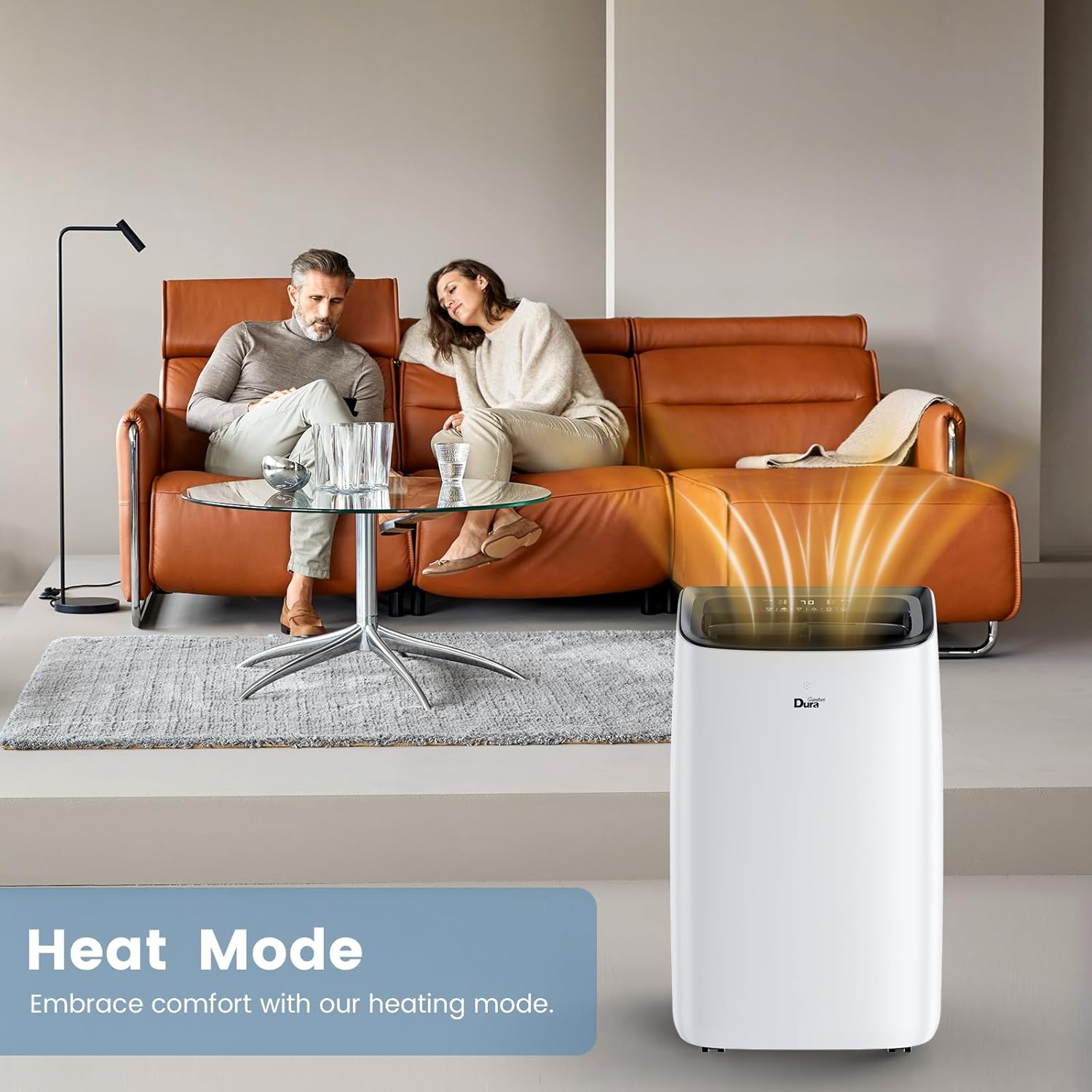 DuraComfort 12,000 BTU (ASHRAE) / 8,150 BTU (SACC) Portable Air Conditioner with Heat – for Rooms up to 350 Sq. Ft