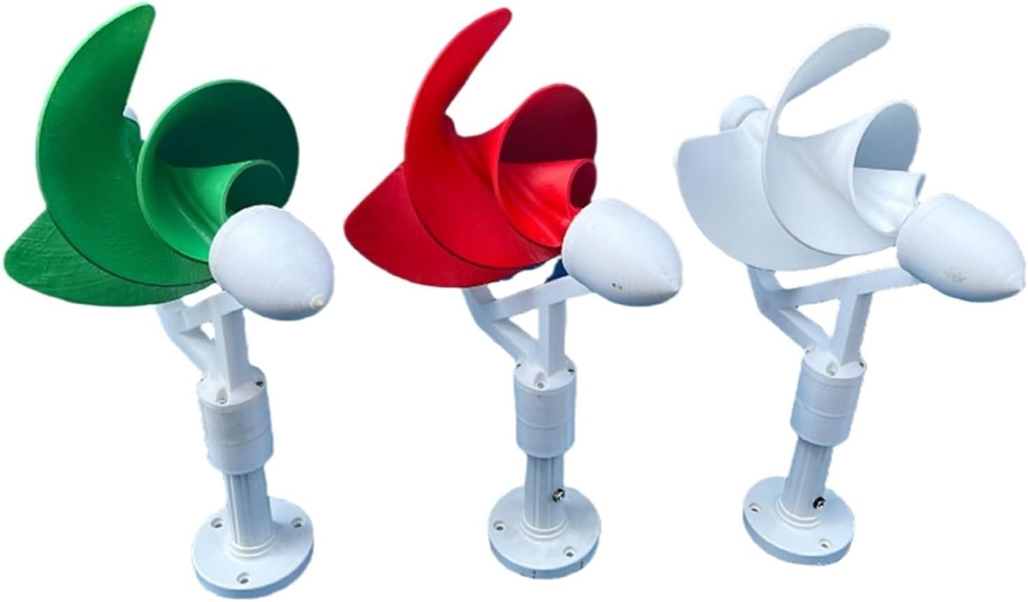 Wind Generator, Miniature Spiral Wind Generator, 50W, Three-Phase Permanent Magnet Brushless,Wind Turbines(White)