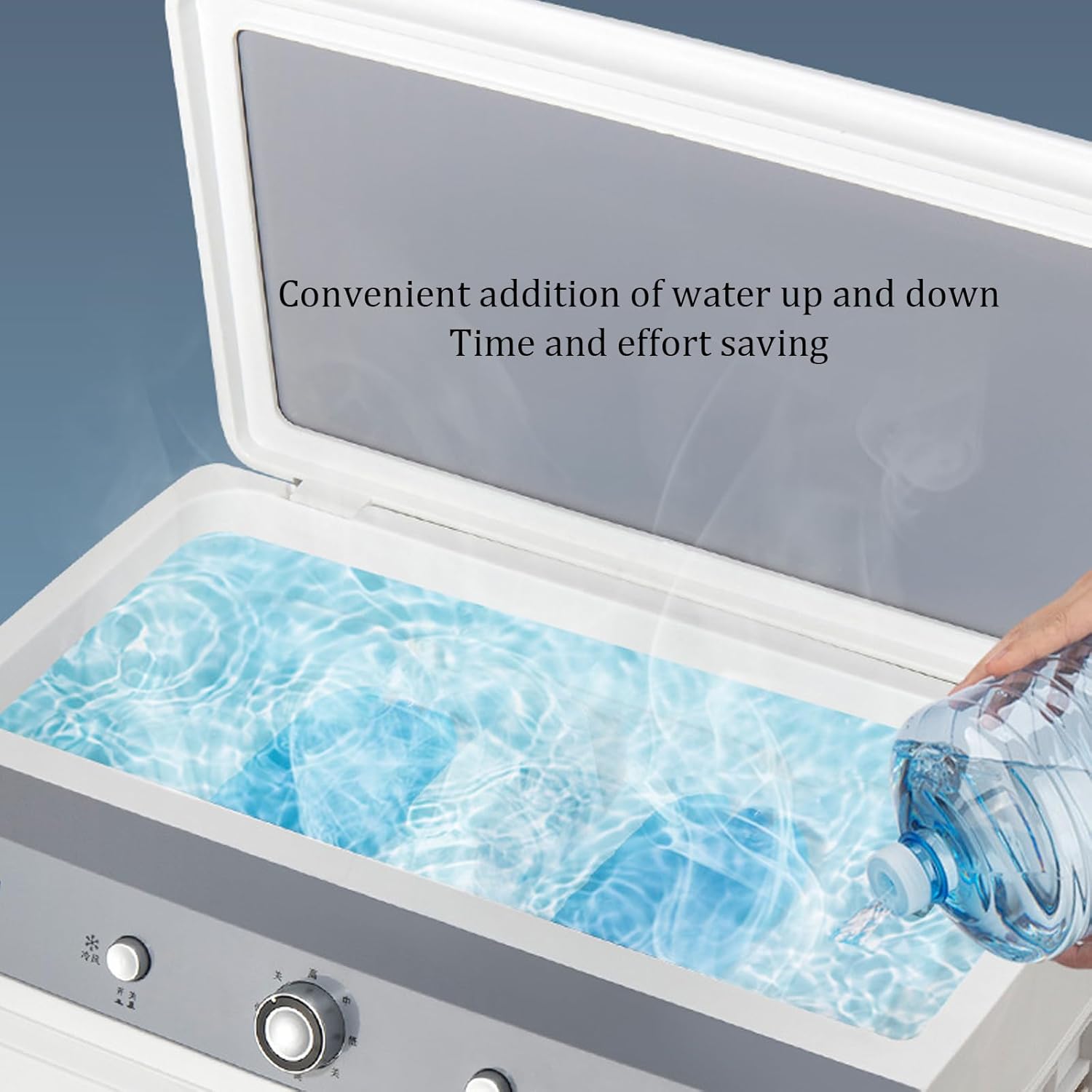 Evaporative Air Cooler,Three Adjustable Wind Speeds Portable Air Conditioner,Household Stand Up Air Conditioner,45L Water Tank,for Hotels, Restaurants, Workshops,supermarkets,etc