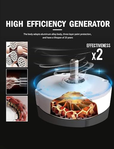 100W Vertical Wind Generator Kit for Home & Camping - Quiet 3-Blade Turbine with MPPT Charge Controller for 12V/24V/48V Power Solutions