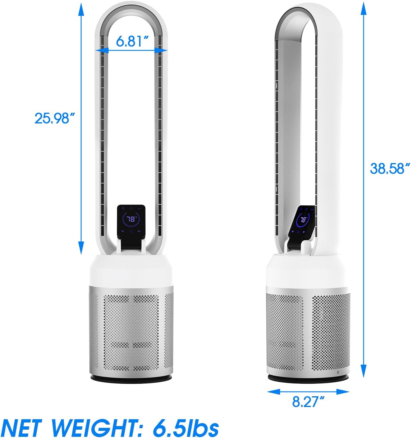 ADVWIN Bladeless Fan for Bedroom, 38