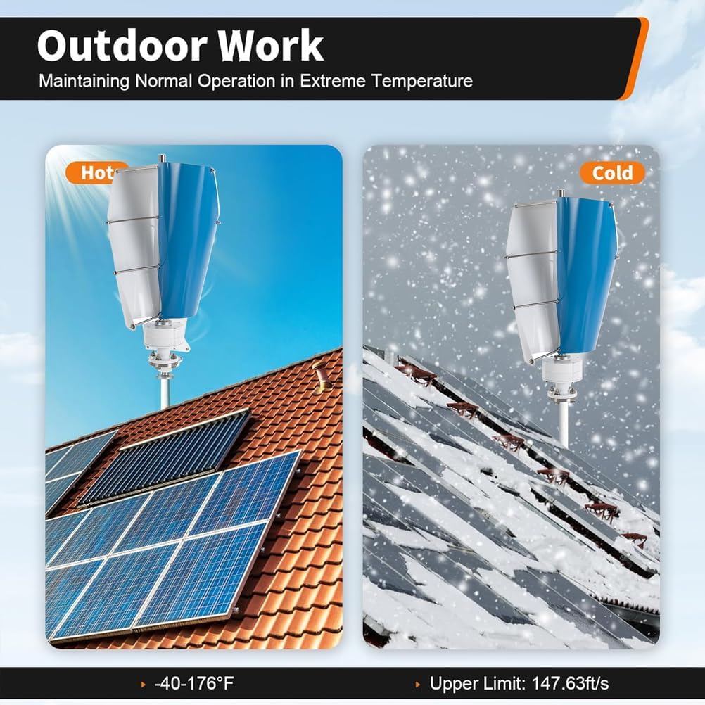 12V,?12000W Horizontal Home Power Wind Generator,96V 220V Vertical Generator Permanent Magnet Suspension Turbine(No Noise) (220V)