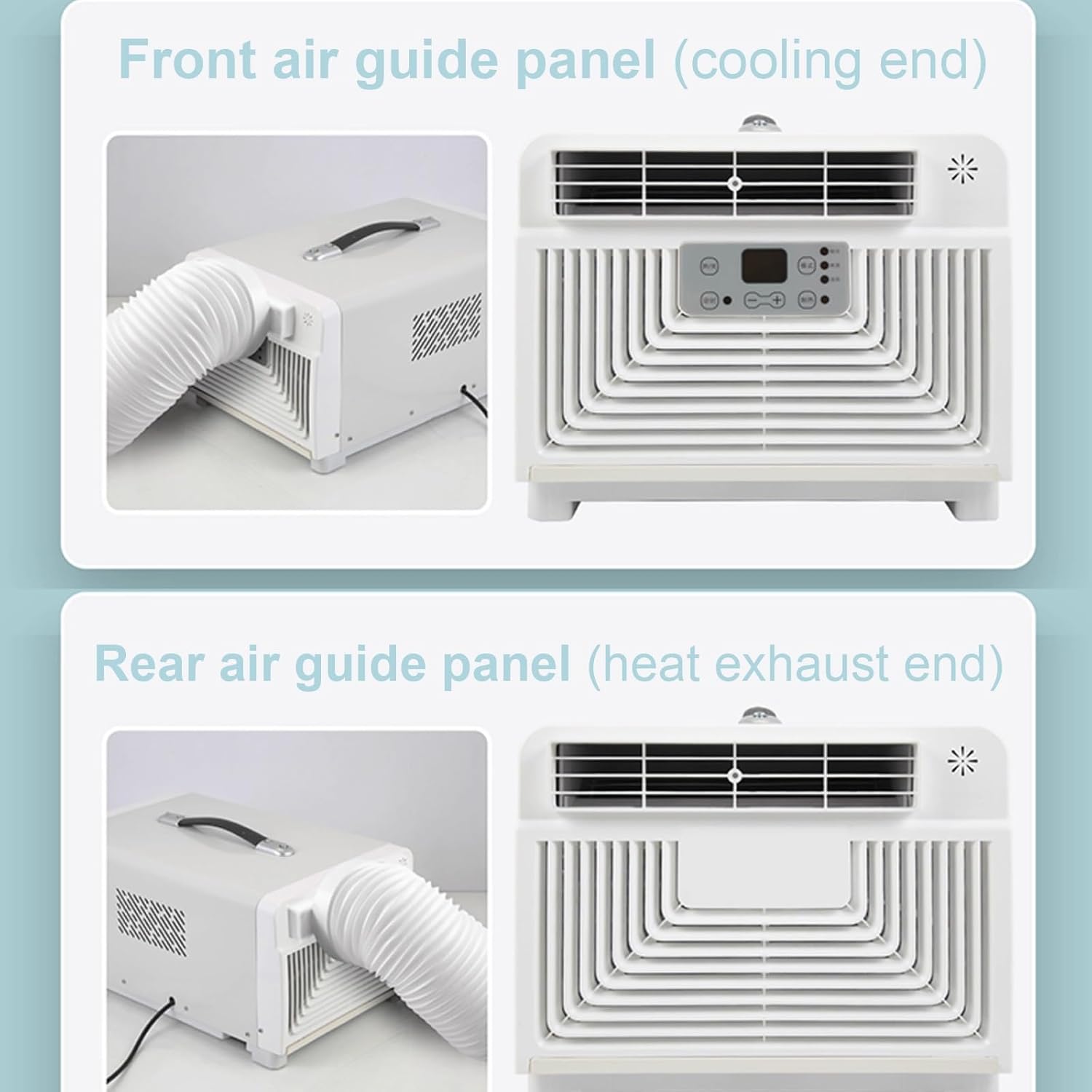 Portable Air Conditioner 3-in-1 AC Unit with Panel Control and Remote Control 1-12H Timer Coverage Area 6 Square Meters Evaporative Air Cooler for Home Office(220v)