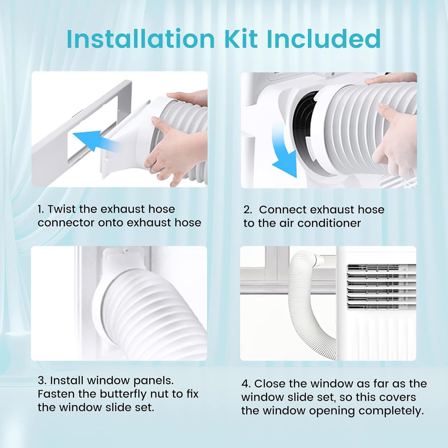 Antarctic Star Portable Air Conditioners Small Portable AC with Cooling, Fan, Dehumidifier Mode, 10,000 BTU, 24H Timer, Cooling up to 450 Sq.Ft. Window Kit Panel, 62ºF and 86ºF Temperature Range