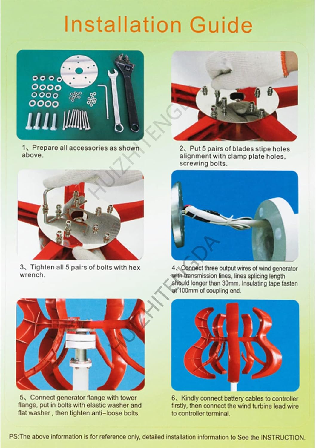 3000W 1.8M/S Wind Turbine Generators Kit, 3 Phase AC Lantern Wind Turbine Generator, 5-Blade 12V 24V 48V 220V with Controller, Suit for Home, Camping & Boat Use,24v