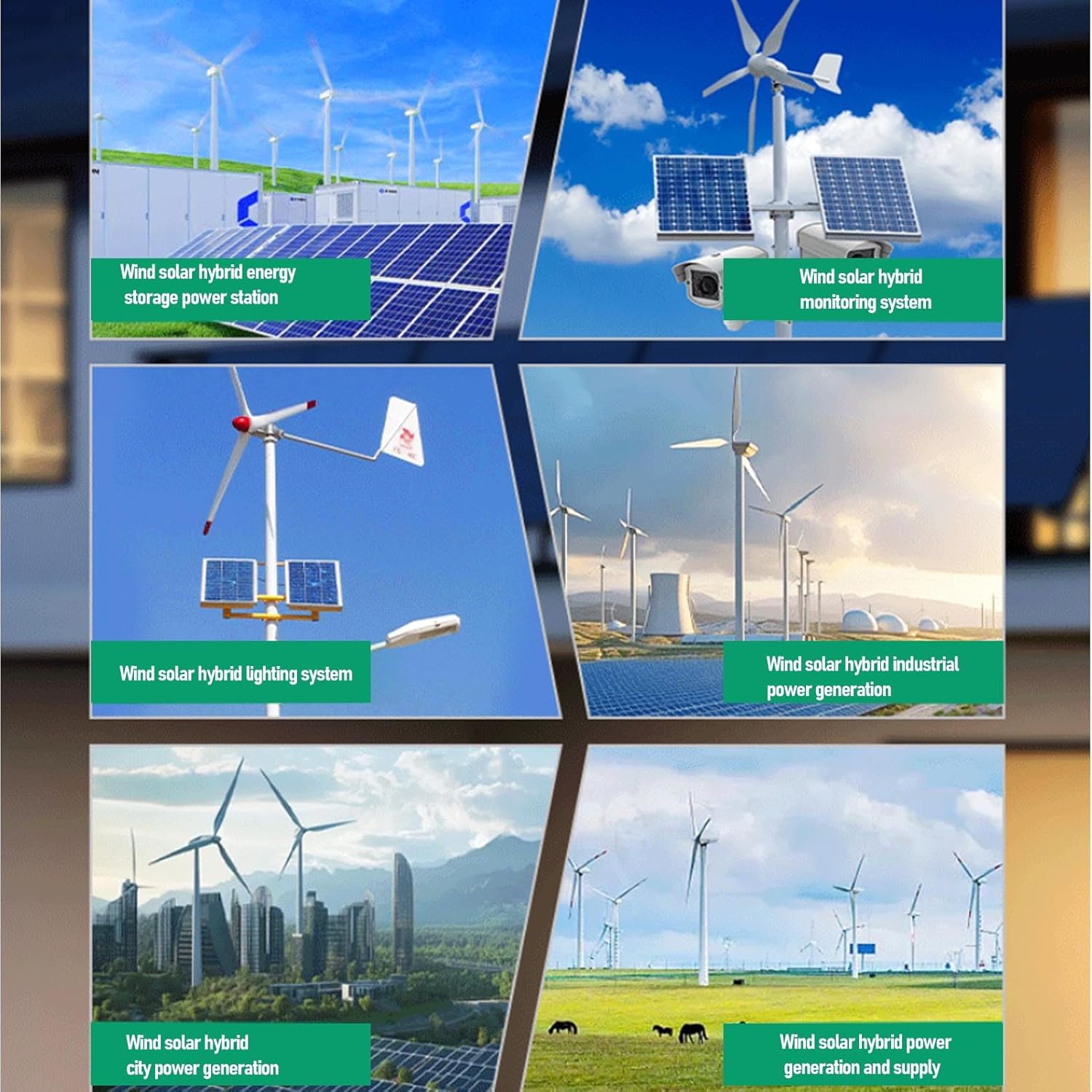 Hilitand Wind Solar Hybrid Charge Controller,1200W Wind 800W Solar High Efficiency MPPT PWM Protect for Home Boat Street Lamp Lighting System