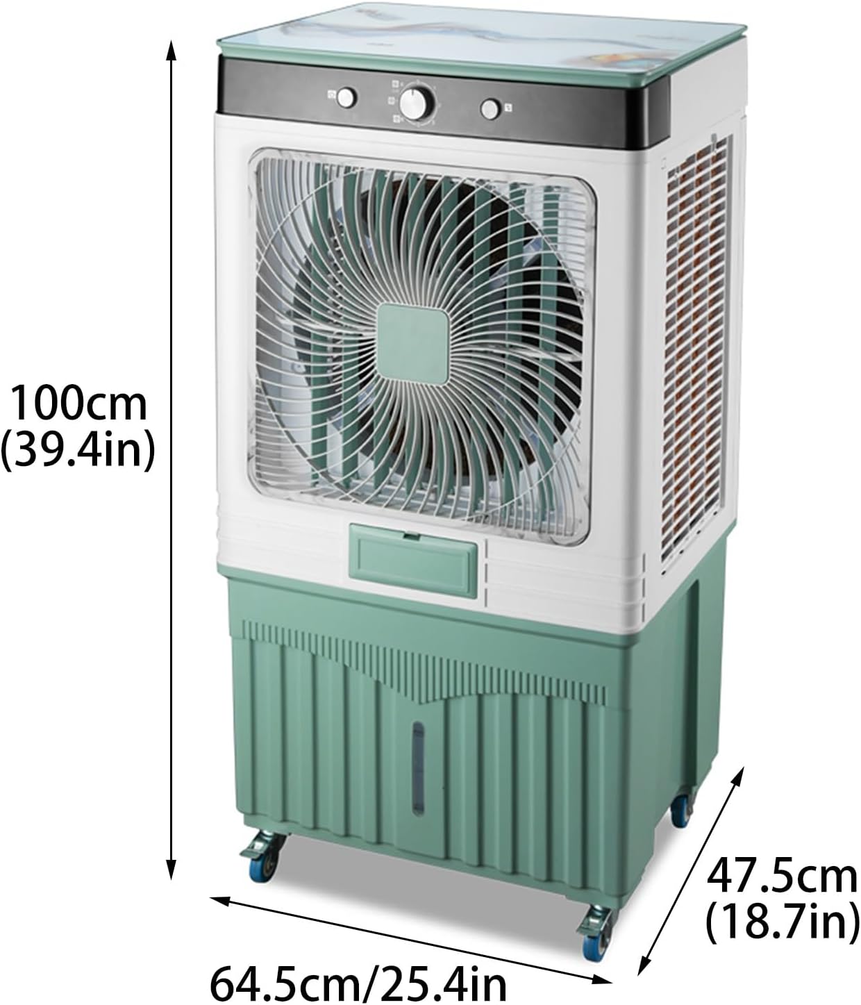 Portable Air Conditioners, Evaporative Air Cooler with 3 Wind Speed and Water Tank, Powerful Swamp Cooler for Room Office Garage Use