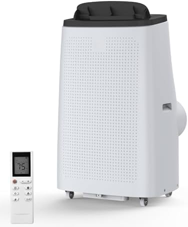 14,000 BTU Portable Air Conditioner Cools Up to 700 Sq.Ft, 3 in-1 Quiet Portable AC Unit with Remote Control & Installation Kits for Large Room, Smart/Sleep Mode, Auto Swing, 24H Timer